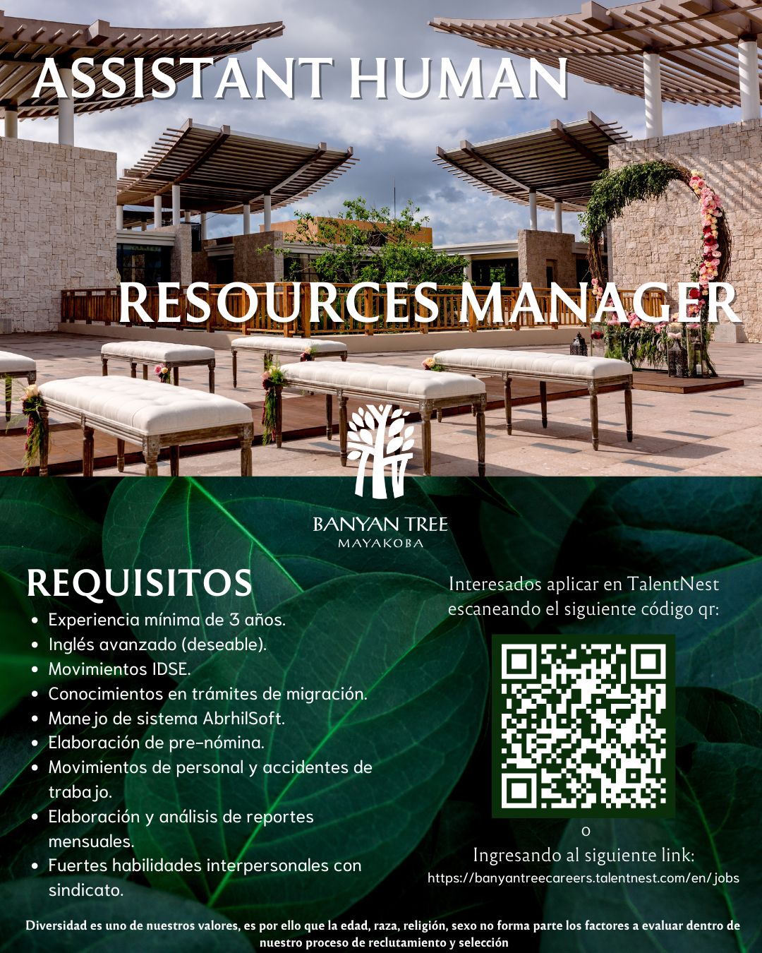 Asistente de Gerencia de Recursos Humanos | Carreras @ Banyan Tree ...